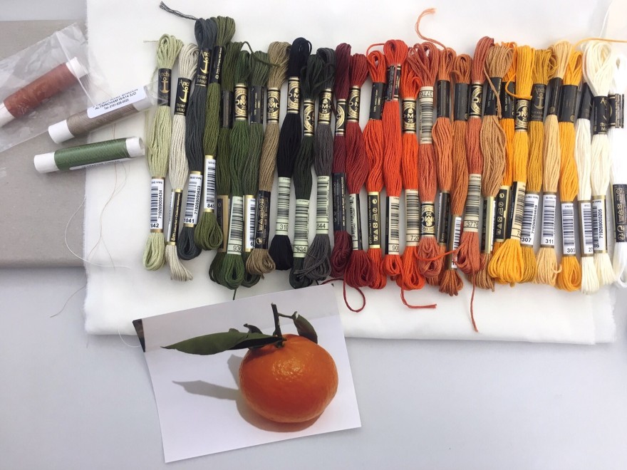 silk shading | orange | satsuma | RSN | Sarah Mole